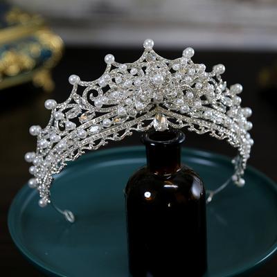 New Three-dimensional Korean Bridal Wedding Crown Headdress Crystal Crown Tiara Hair Accessories Main Wedding Accessories