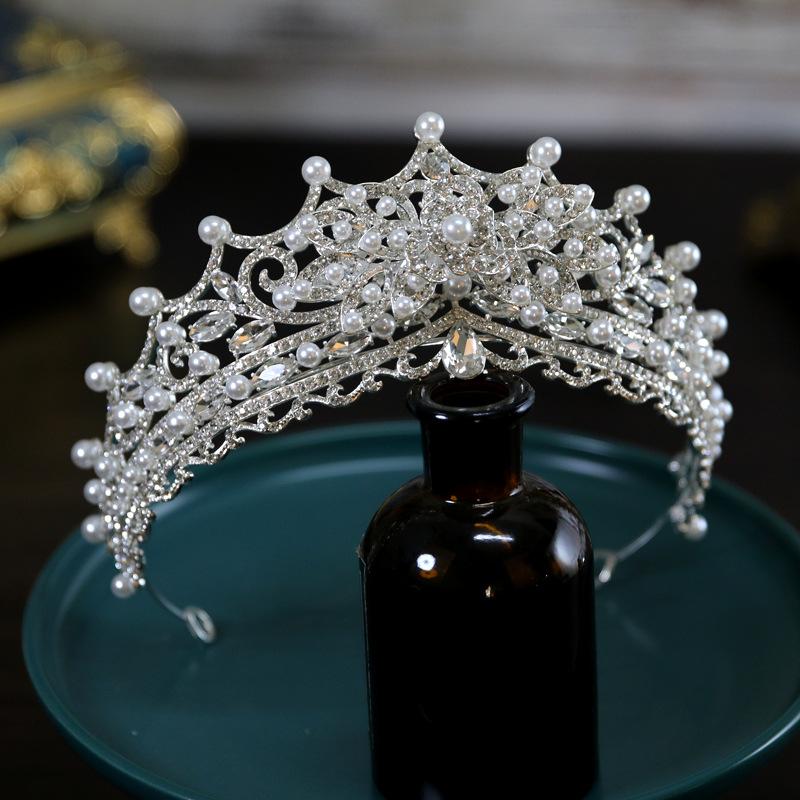 

Новая трехмерная корейская свадебная корона, головной убор, хрустальная корона, тиара, аксессуары для волос, главные свадебные аксессуары