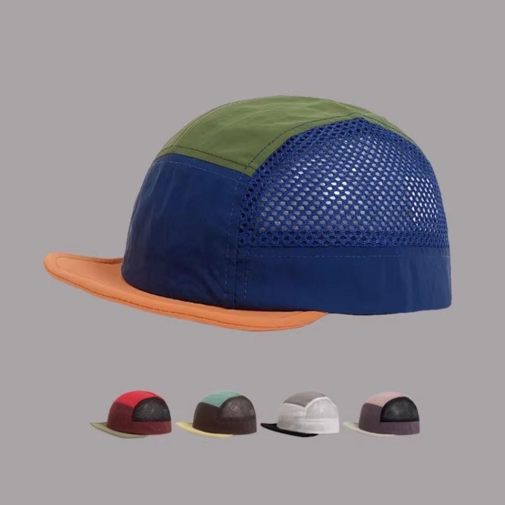 Adjustable Sun Visor Cap Quick Drying Color Splicing Hat Casual Mesh Baseball Cap  Unisex