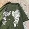 The Angel Unfolded Wings T-Shirt Männer Frauen Muster T-Shirt Kleidung Sommer Baumwolle Kurzarm Shirt Vintage O-Ausschnitt T-Shirt Paar