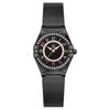 SK Women's Luxury Waterproof Quartz Watch with Leather Strap and Diamond Accents