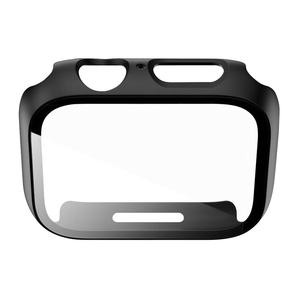 Watch Protective Case Screen Protector Cover Tempered Film for IWatch 1 2 3 4 5 6 7 8 Black 45mm   1.77in