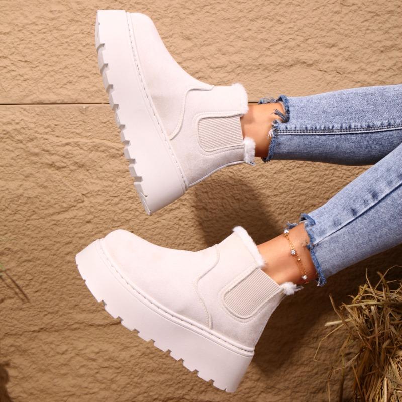 Fashion Women Snow Boots Winter Thick Plush Warm Cotton Shoes 2026New Suede Ankle Boot Outdoor Non Slip Platform Boot Winter Short Boots