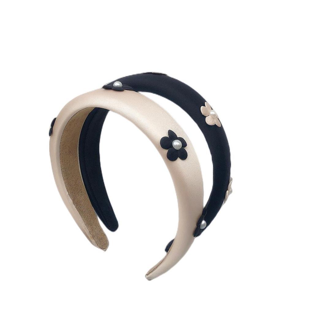 Floral High Crown Sponge Headband - Versatile Korean Fashion Hair Accessory for Women