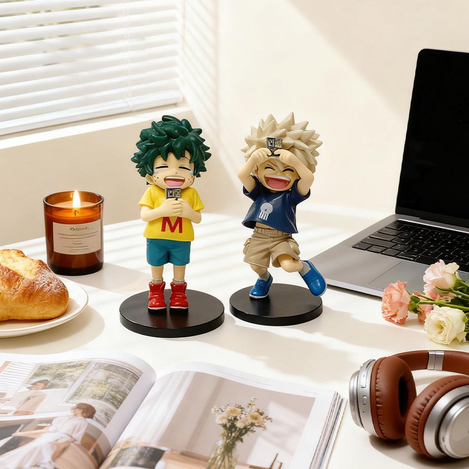 In Stock 2pcs Standing Anime Action Figures PVC Collectible Model Toys Kids Birthday Toys Decorative Christmas Gifts for Fans