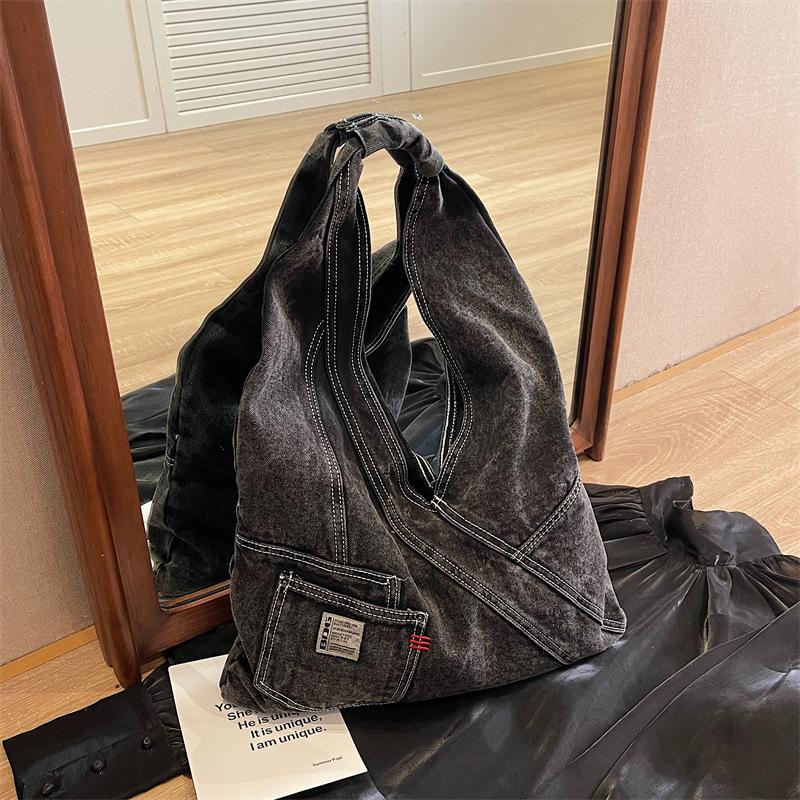Denim Tote Bag 2025 Autumn and Winter New Lazy Wind Shoulder Bag Women's Large-capacity Versatile Bag