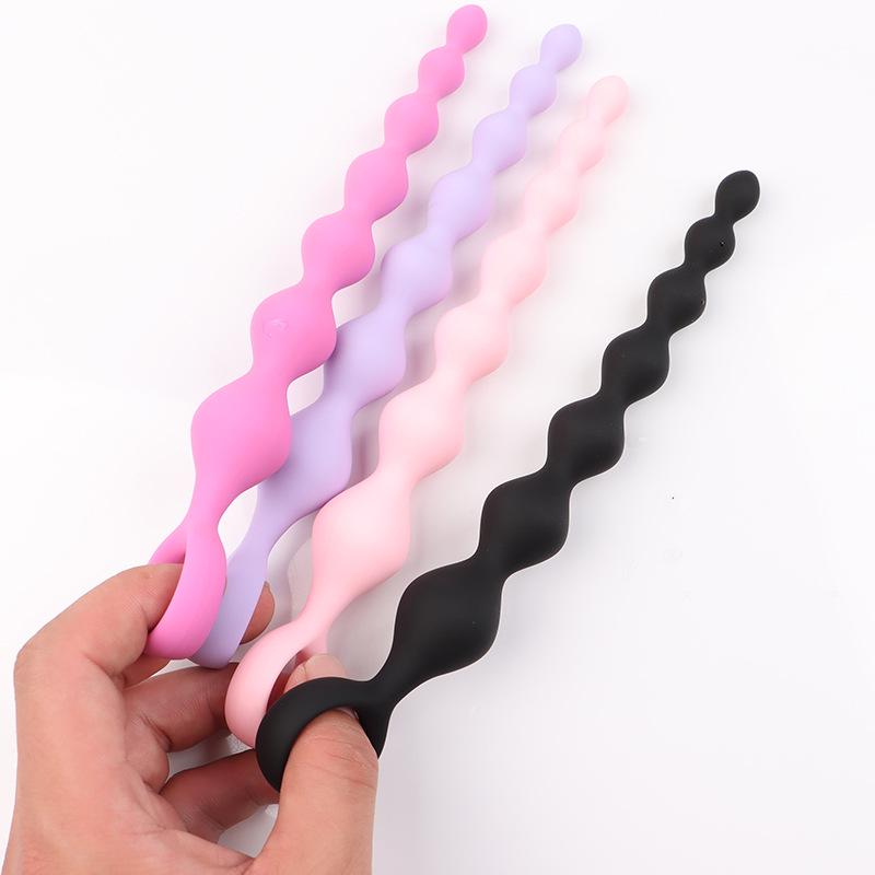 Colorful Anal Beads Tail Plug - Adult SM Toys for Anus Development