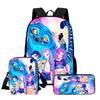 Student Schoolbag Three-Piece Girl Large-Capacity Middle School Student Backpack