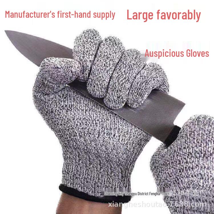 Level 5 Cut-Resistant Gloves: Food Grade, Anti-Cut, Wear-Resistant, Protective for Kitchen, Gardening, Fishing