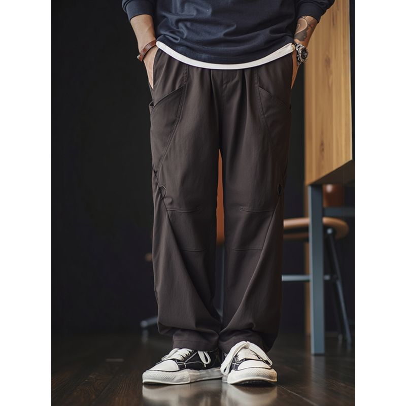 Outdoor Mountain-Style Functional Paratrooper Cargo Pants for Men, Spring and Autumn Wide-Leg Pants, Foreign Trade Men's Loose Casual Long Pants