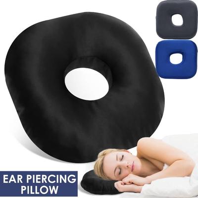 Skumøreringepude Langsom Tilbageføring Hul Design Ørehul Donut Pude Komfortabel Vaskbar Side Liggende Pude