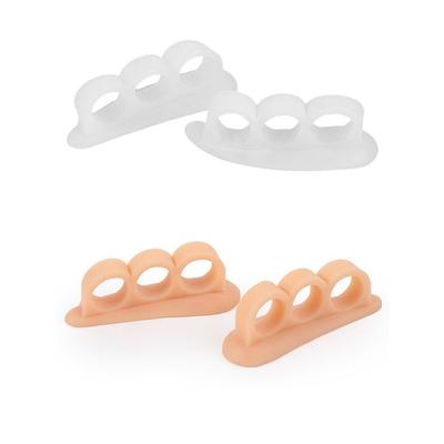 Silicone Toe Varus Corretcor Ergonomic 3-Hole Overlapping Toe Corretcor Elastic Bent Toes Straightener for Foot Pain Relief