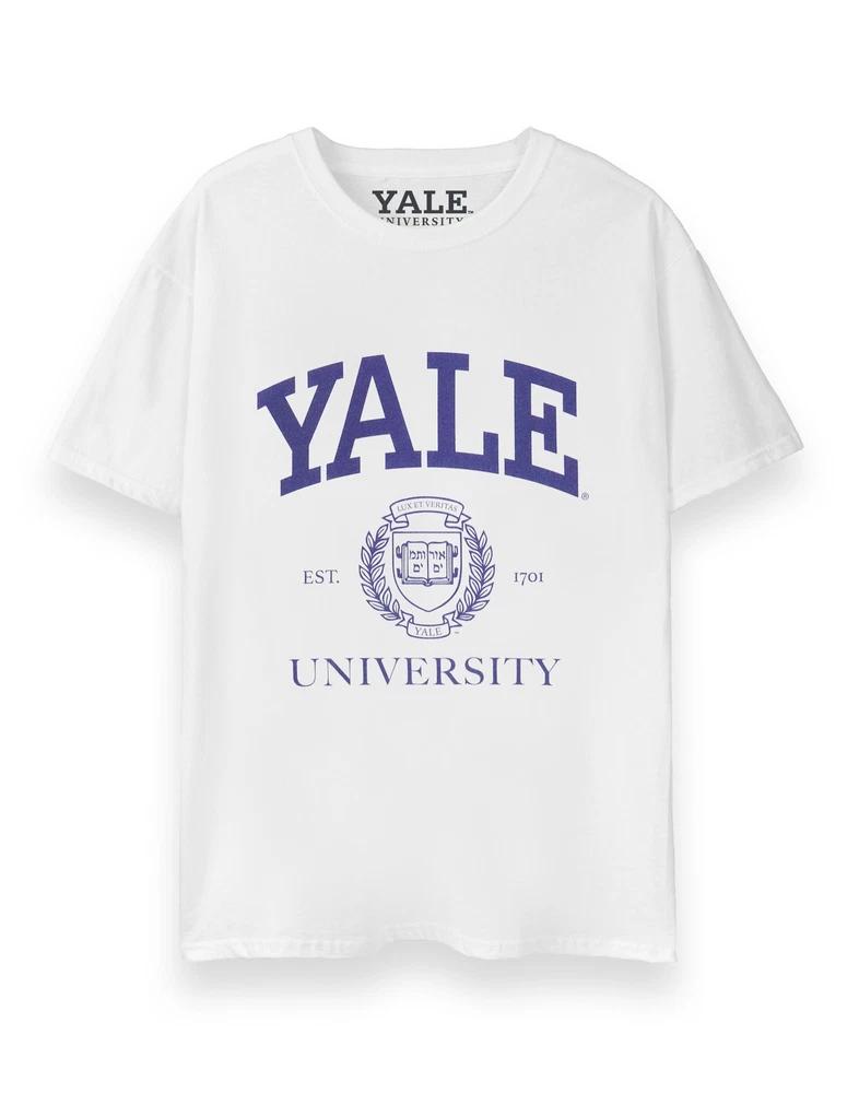 Yale Short Sleeved TShirt Unisex White Official Merch S