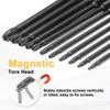 6pcs T6-T40 Torx Screwdriver Bit 1/4" Hex Shank 75mm/100mm S3 Steel Magnetic Tamper Proof Star 6 Point Head Hex Screw Driver Bit