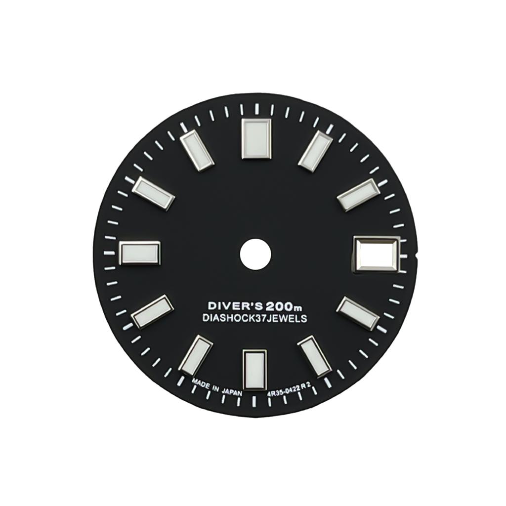 Neues NH35 Zifferblatt/NH34 Zifferblatt S Logo 28,5mm Grün Leuchtend Einzeldatum Mechanisches Zifferblatt für Seiko Modifikations Teile