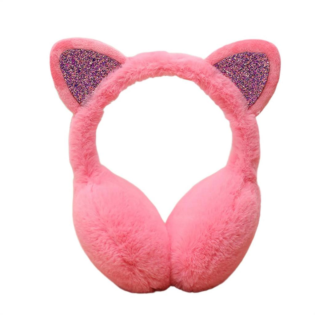 Fashionable Ear Muffs for Women Girl with Cat Ear Folding Comfortable Ear Protectors for Easy Storage Winter Headwear