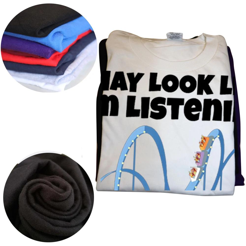 I'm Thinking About Roller Coasters Funny Shirt Short Sleeve Street Men T Shirt Fashionable Cotton Tops & Tees Design