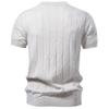 Mens Cotton Short Sleeve Round Neck Casual European Size Polo Shirt