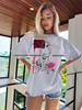 Chic Anime Print Sweet & Spicy Cotton Short-Sleeve T-Shirt for Women In European & American Style