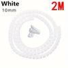 2M Protecteur de Câble Flexible en Spirale Organisateur de Câbles Tube Protecteur pour Câble d'Ordinateur Clips Organisateur Outils de Gestion 16/10mm