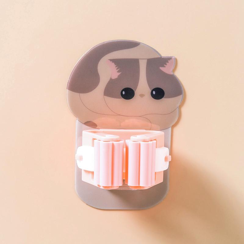 Self Adhesive Wall Mop Holder Brush Organizer Rack Multi-Purpse Door Keys Umbrella Hanger Hook Bathroom Toothbrush Storage