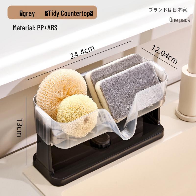 

Kitchen Suction Cup Sink Organizer: Sponge & Soap Holder, Punch-Free Countertop Rack