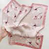 Fashion 70Cm Square Bohemia Luxury Women'S Silk Satin Small Scarves Flower Printed Headscarf Designer Scarf Headband Hijab