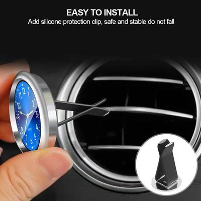 Luminous Car Air Outlet Quartz Clock Auto Watch Thermometer Hygrometer for Automobiles Decoration Clocks Ornament Accessories
