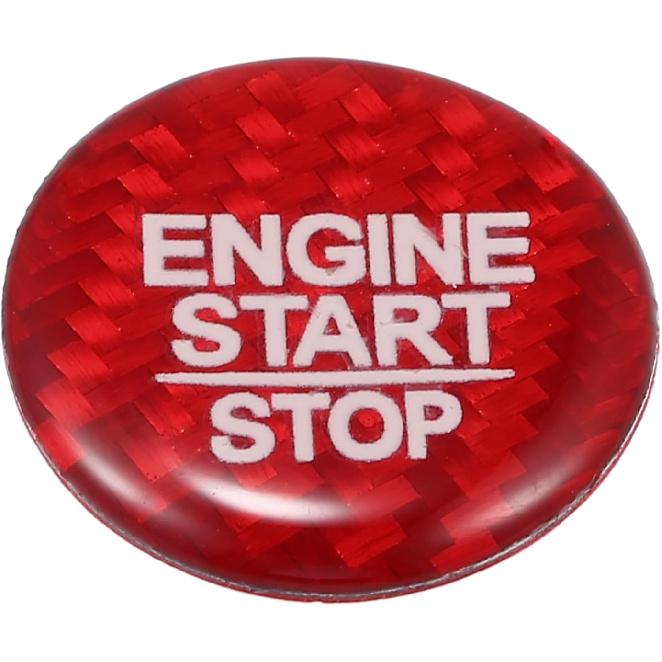 Car Push Start Button Cover Car Engine Start Button Cover Trim for Honda HR-V 2016-2021 Red