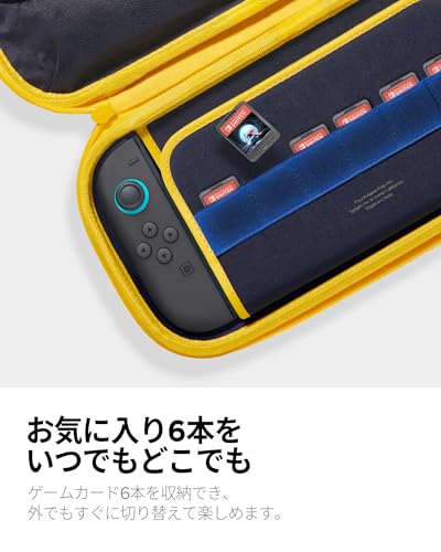 Spigen Switch 2 (2025) Carrying Pouch with 5 Pockets, Holds 6 Game Cards, and Shoulder Strap, NanoPop Pro Case (AGP09565) (Blueberry Navy)