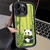 Phone Case for iPhone 17 Air 16E 15 16 Pro Max Cute Cartoon Panda Cover 14 Plus 13 12 Mini Soft Shell Silicone Fundas