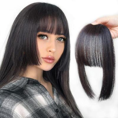 Frange de Princesse Frange Hime Cut Coiffures Franges à Clip Cheveux Franges de Cheveux pour Femmes Franges de Cheveux à Clipser Cheveux