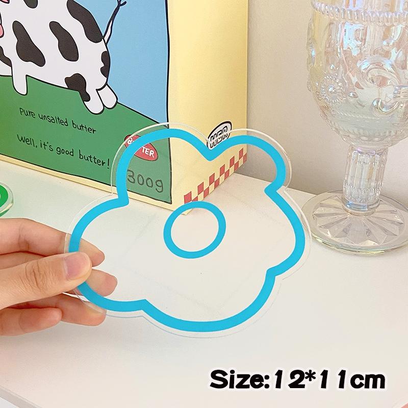 Klarer Acryl-Untersetzer, rutschfeste Tassenunterlage, unregelmäßige Blumenform, wärmeisolierte Unterlage, Tischset, Café-Dekor, Küchenbechermatten