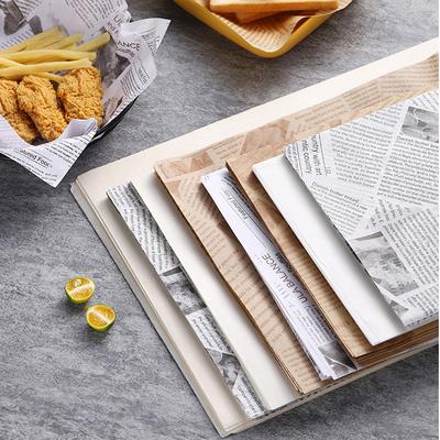100/1000 Pcs Oil-Proof Paper for Wrapping Burger Bread Fried Food Sandwich Packaging Fryer Air Baking Paper Plate  Accessories
