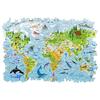 Non-Toxic Educational World Map For Kids Jigsaw Wooden Puzzle Brain Trainer Puzzles Game Interactive Gift Family Toy