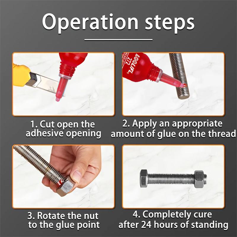 LOOLIFL 272 Screw Adhesive Anaerobic Adhesive Anti Loosening and Anti Slip Sealing Thread Locking Agent Anti Slip Joint Sealant