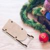 2Pcs Unfinished Miniature Wooden Sleigh Model With Rope Sled Ornament  Toy