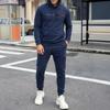 Men's Letter Print Hoodie and Sweatpants 2-Piece Set Casual Pullover Matching Outfit for Fall Winter