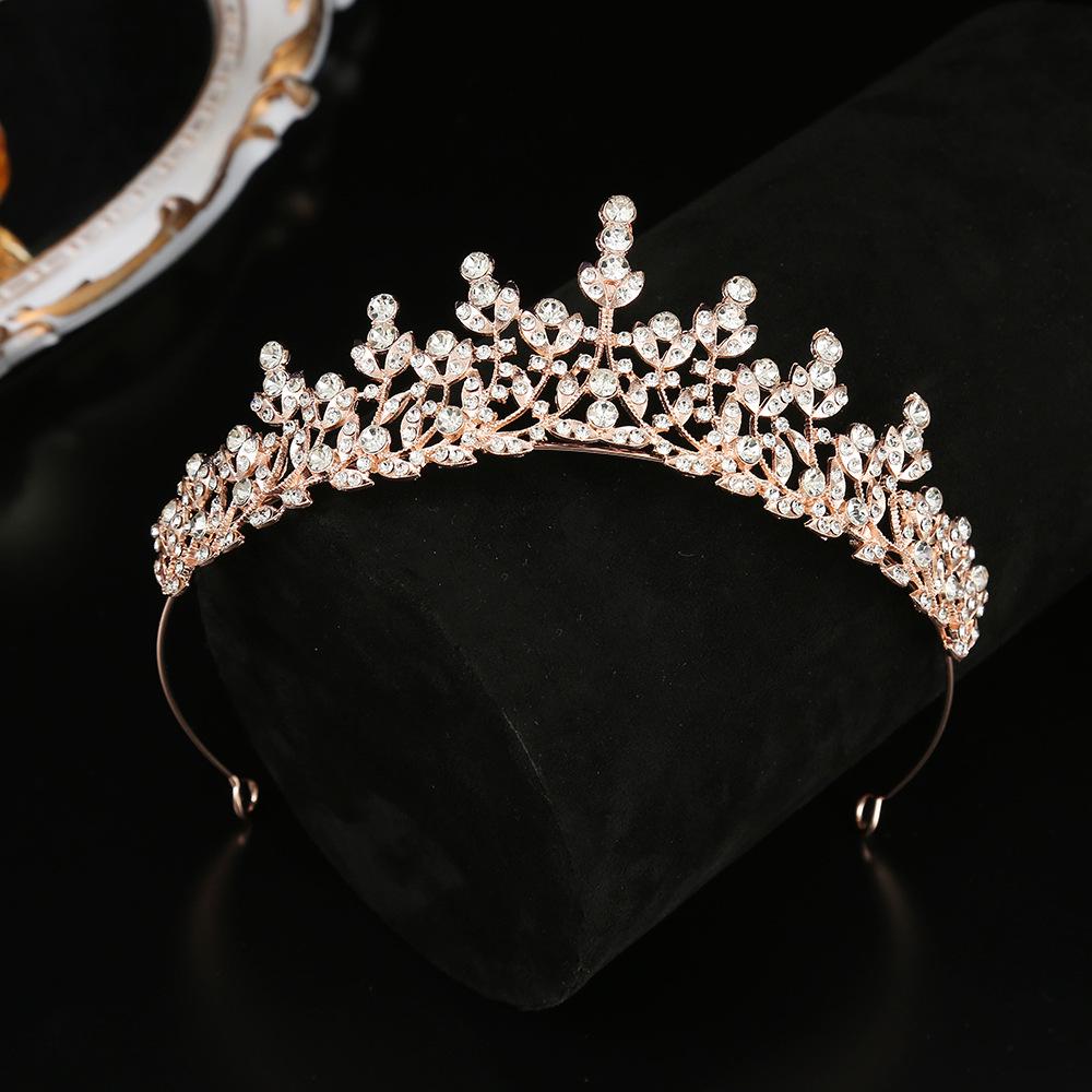 Корейская винтажная диадема-ободок с горным хрусталем для принцессы - Женская барочная свадебная корона
