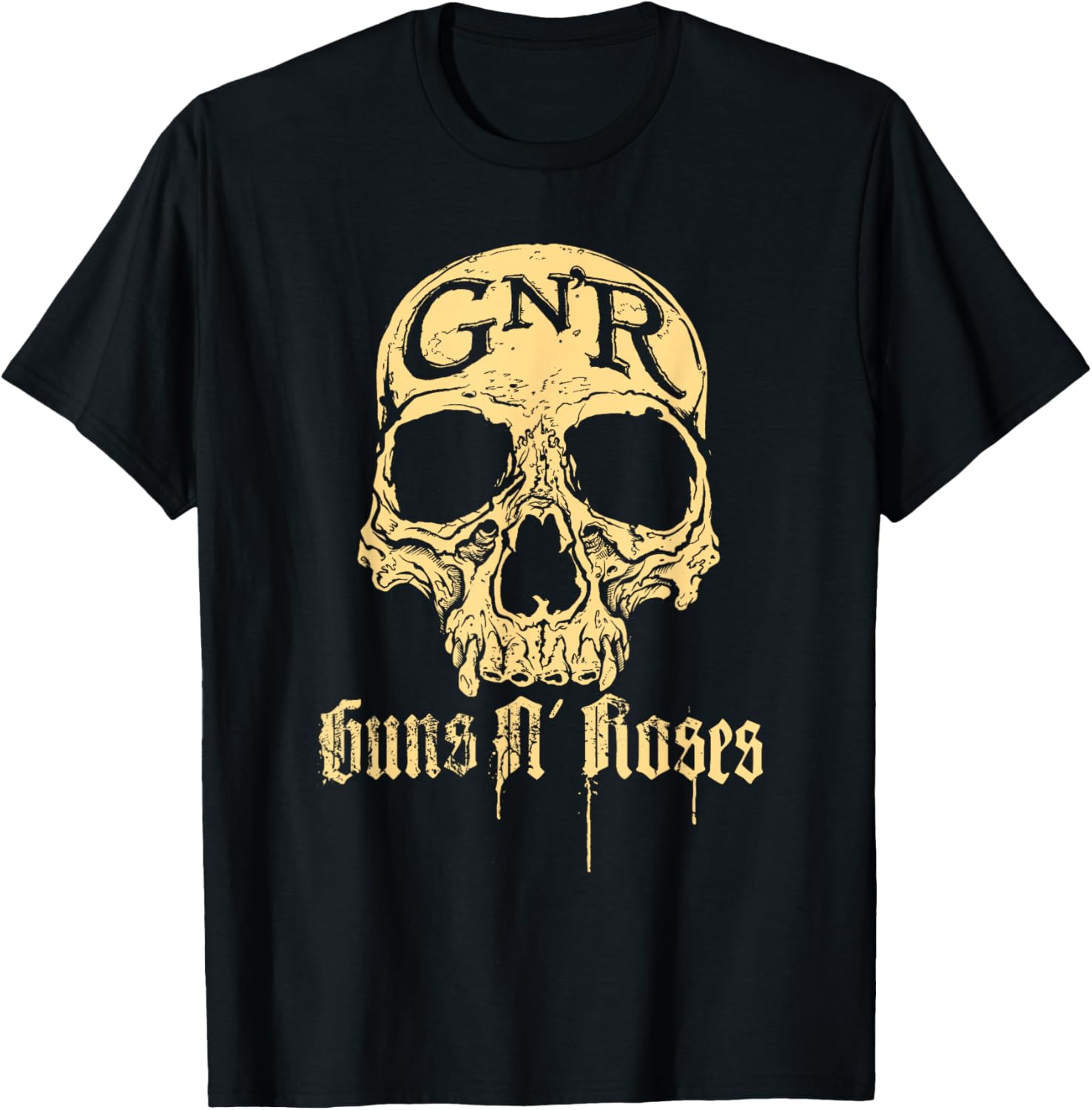 Guns N Roses Official Skull Drip T-Shirt S