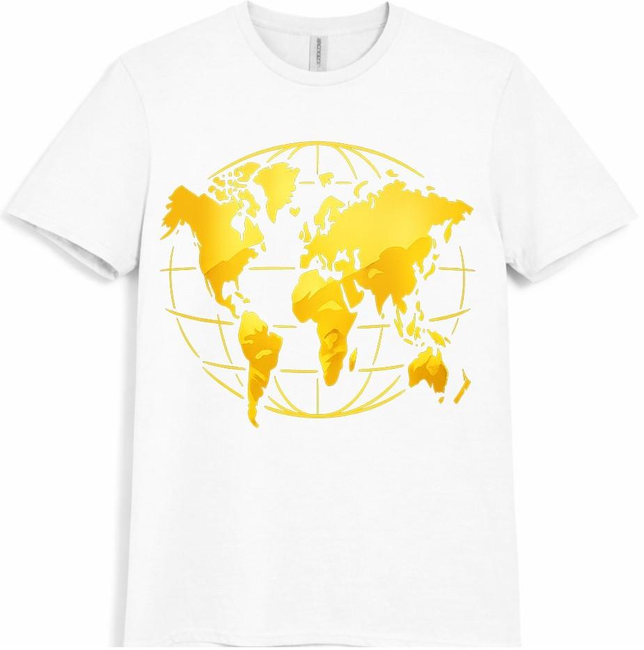 World Map T-Shirt Globe Travel Geography Explorer Teacher Gift Graphic Tee