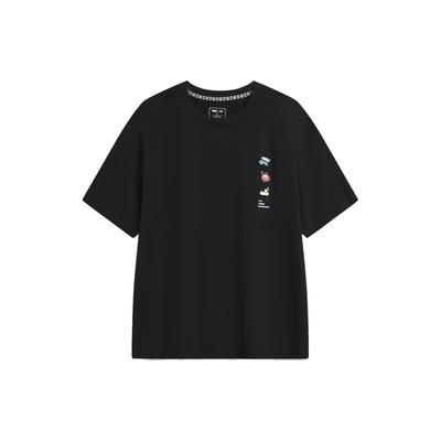 Li Ning Série Sports Life X League Of Legends Collaboration Pool Party Étiquette Col Rond Ample Décontracté Épaules Tombantes Manches Courtes T-Shirt ATST809-4