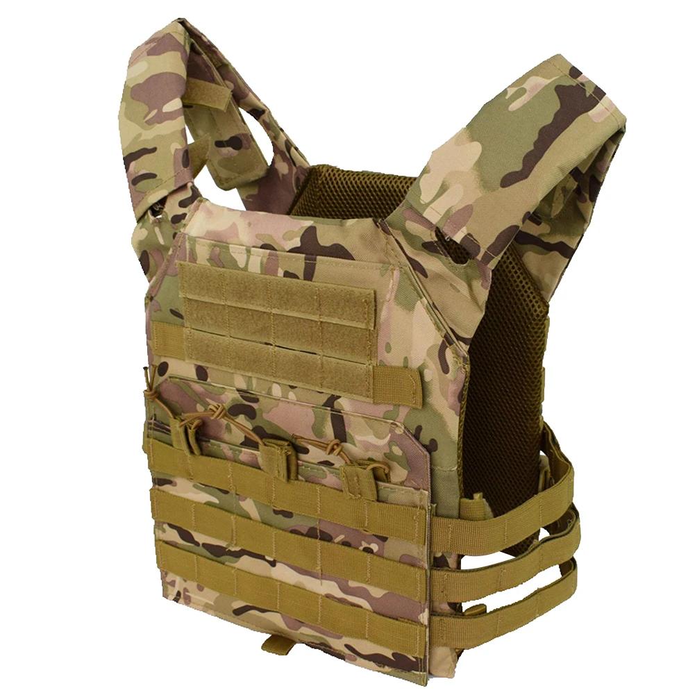 Camouflage Nylon Tactical Vest, Military Body Armor, Plate Carrier, Outdoor Airsoft Equipment with MOLLE, Combat Vest