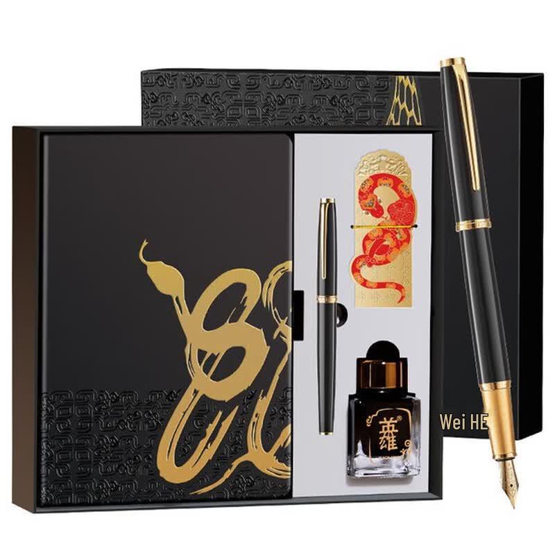 HERO Year of the Snake Black Fountain Pen Black Gift Box