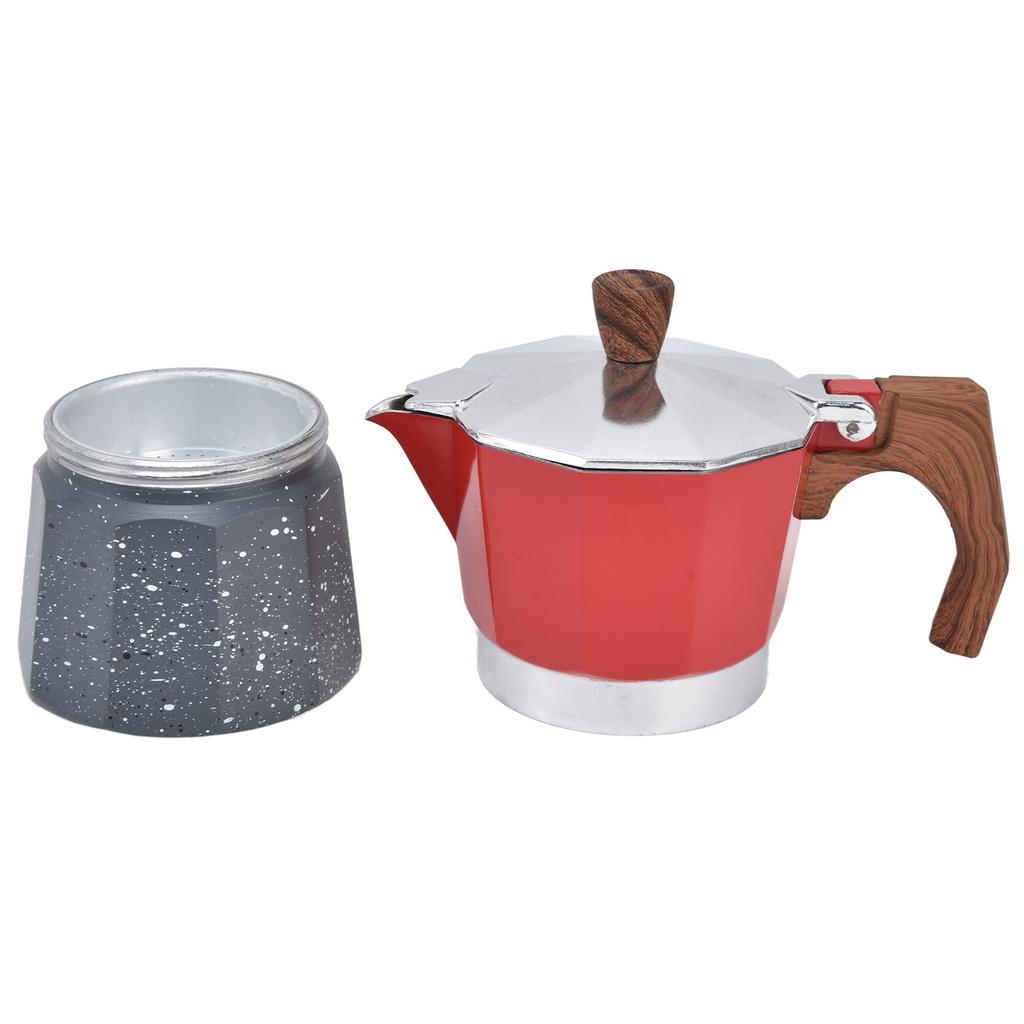 Stovetop Coffee Maker Octagonal Shape Thickened Coffee Making Pot for Camping Household Officefor 6 Cups
