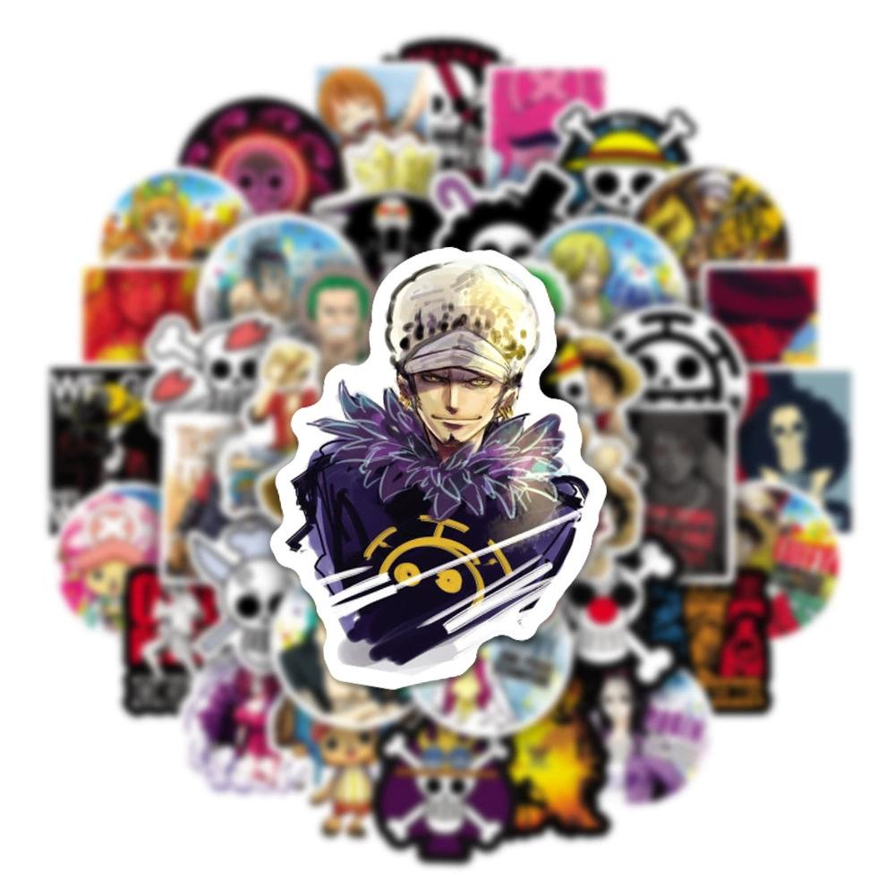 10/30/50/100pcs Anime One Piece Graffiti Stickers Luffy Cartoon Decals Toys DIY Skateboard Phone Waterproof Cool Sticker Toys