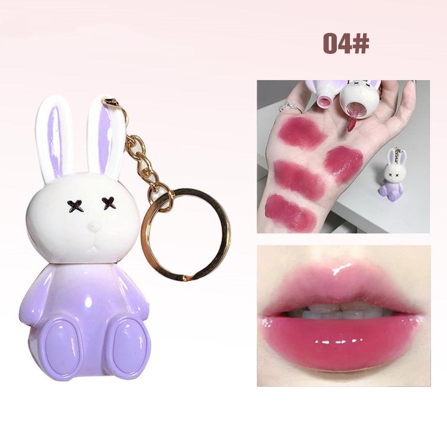 GEGE BEAR Rabbit Lip Glaze, Matte Velvet Lip Clay Long-lasting Color Non-drying Lipstick