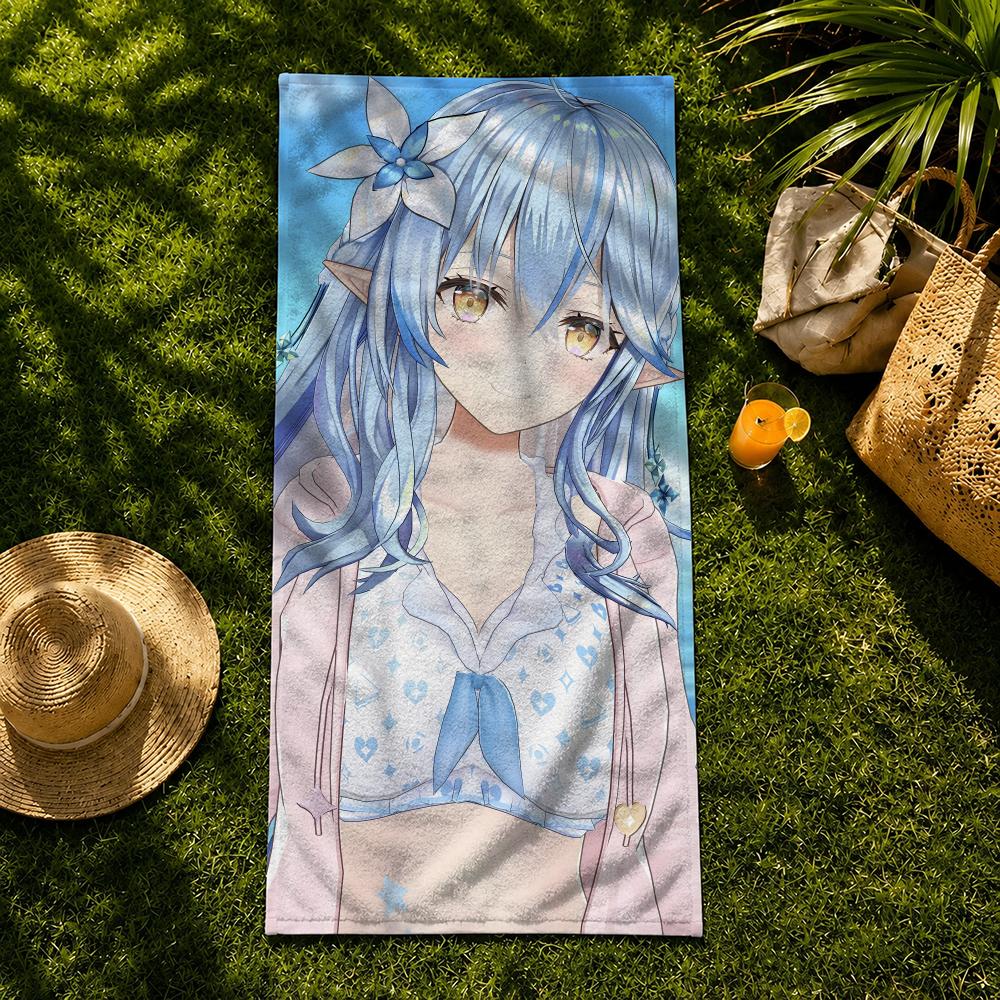 VTuber Yukihana Lamy Towel Towel beach towel, quick drying absorbent bath towel for Swim,Gym,Camping,Outdoor hot
