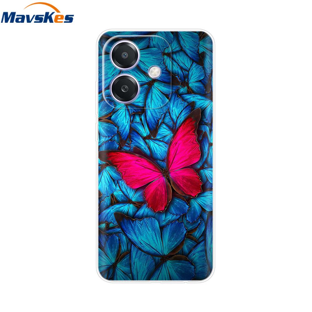 Oppo A3x A3 4G 5G Kılıfı CPH2669 Boyalı Çiçekli Kapak Darbeye Dayanıklı Telefon Kılıfı Oppo A3x OppoA3 OppoA3x İçin Yumuşak TPU Kılıflar Kılıf
