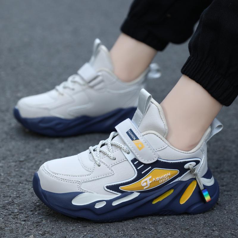 Breathable Non-slip Thick-soled Primary School Students Casual Running Sports Shoes Medium and Large Children's Shoes Boys 23 Years Autumn and Winter